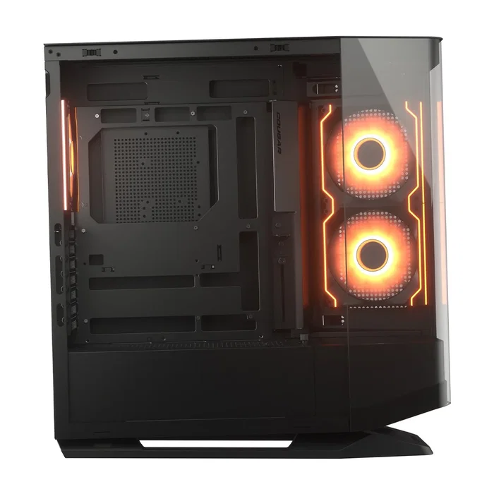 Cougar FV270 RGB Midi Torre Negro - Caja PC Gaming con Cristal Templado Curvado, 4 Ventiladores RGB, Compatible E-ATX y GPU 420mm, Gestión de Cables
