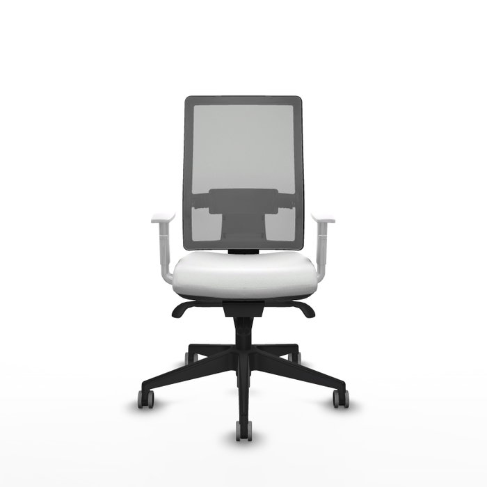 PIQUERAS Y CRESPO Silla de oficina Horna con mecanismo Sincro, Blanco y Gris PIQUERAS Y CRESPO Silla de oficina Horna con mecanismo Sincro, Blanco y Gris