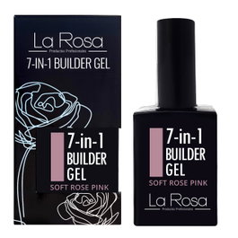 La Rosa Gel Constructor 7 en 1 Botella Rosa Suave 15 ml