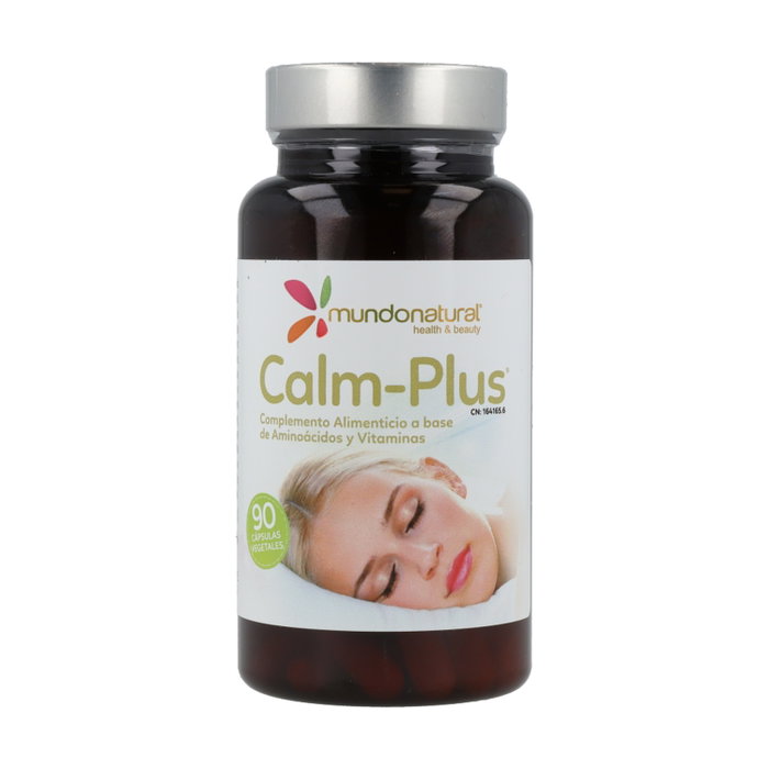 Mundo Natural CALM-PLUS 90 cápsulas Complemento Alimenticio con L-Teanina, Triptófano y Vitaminas B3, B6 Mundo Natural CALM-PLUS 90 cápsulas Complemento Alimenticio con L-Teanina, Triptófano y Vitaminas B3, B6