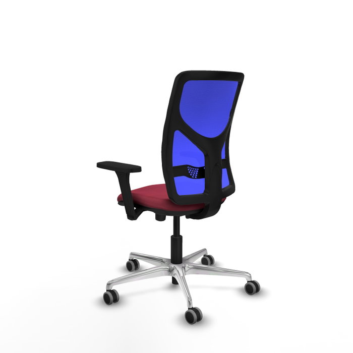 PIQUERAS Y CRESPO Silla de oficina Motilla con mecanismo Sincro/Traslack, Granate y Azul PIQUERAS Y CRESPO Silla de oficina Motilla con mecanismo Sincro/Traslack, Granate y Azul
