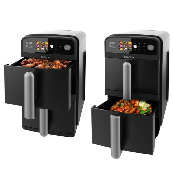 Cecotec Freidora de Aire Cecofry DuoLevel 10000 10L 2400W Negro Apagado Automático