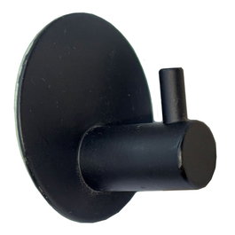 Edm Colgador adhesivo de acero inoxidable negro mate 45 x 27 mm (2 uds)