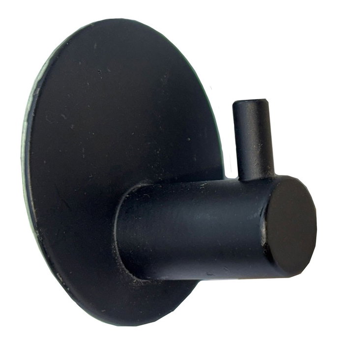 Edm Colgador adhesivo de acero inoxidable negro mate 45 x 27 mm (2 uds) Edm Colgador adhesivo de acero inoxidable negro mate 45 x 27 mm (2 uds)