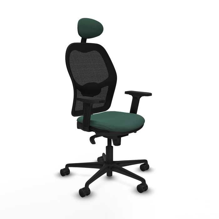 PIQUERAS Y CRESPO Silla de oficina Jorquera con mecanismo Sincro, Verde botella y Negro PIQUERAS Y CRESPO Silla de oficina Jorquera con mecanismo Sincro, Verde botella y Negro