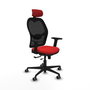 PIQUERAS Y CRESPO Silla de oficina Jorquera con mecanismo Sincro/Traslack, Rojo y Negro