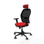 PIQUERAS Y CRESPO Silla de oficina Jorquera con mecanismo Sincro/Traslack, Rojo y Negro