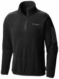 Titan Pass 1.0, Half Zip, Suéter sintético para hombres deportivos, Negro, M