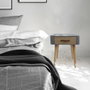 Home Deco Factory Mesita de Noche Gris Escandinava
