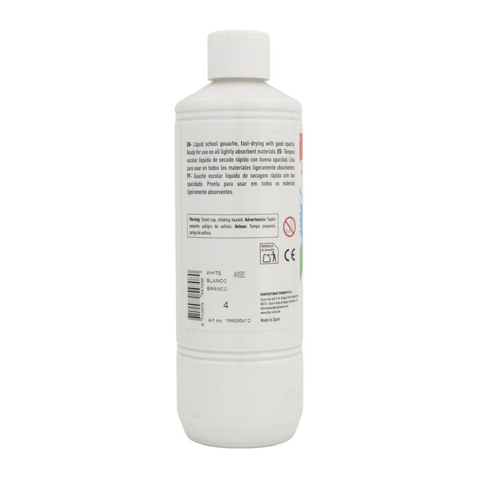 TITAN Témpera Arts Creative Escolar 500ml Blanco