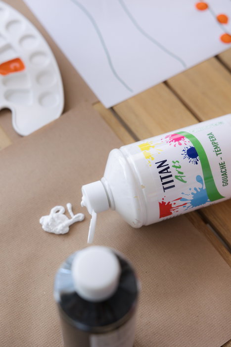 TITAN Témpera Arts Creative Escolar 500ml Blanco