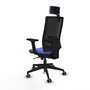 PIQUERAS Y CRESPO Silla de oficina Horna con Mecanismo Sincro, Azul claro y Negro
