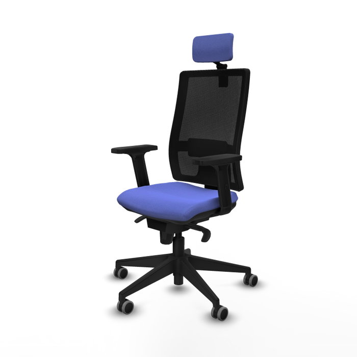 PIQUERAS Y CRESPO Silla de oficina Horna con Mecanismo Sincro, Azul claro y Negro PIQUERAS Y CRESPO Silla de oficina Horna con Mecanismo Sincro, Azul claro y Negro