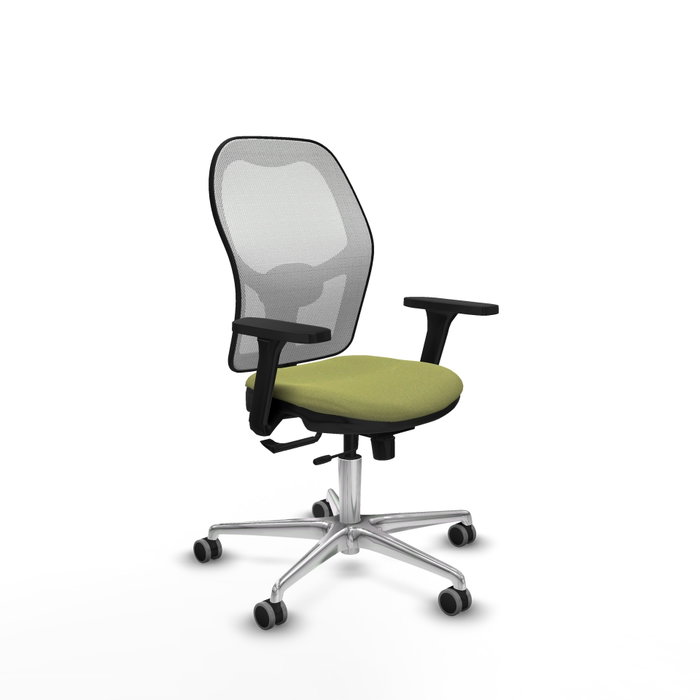 PIQUERAS Y CRESPO Silla de oficina Jorquera con mecanismo Sincro/Traslack Verde oliva y Blanco PIQUERAS Y CRESPO Silla de oficina Jorquera con mecanismo Sincro/Traslack Verde oliva y Blanco