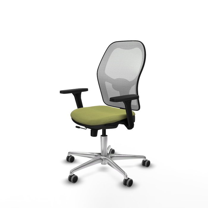 PIQUERAS Y CRESPO Silla de oficina Jorquera con mecanismo Sincro/Traslack Verde oliva y Blanco PIQUERAS Y CRESPO Silla de oficina Jorquera con mecanismo Sincro/Traslack Verde oliva y Blanco