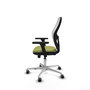 PIQUERAS Y CRESPO Silla de oficina Jorquera con mecanismo Sincro/Traslack Verde oliva y Blanco