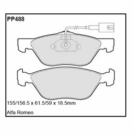 Black Diamond Pastillas Predrator KBD337 BDPP488 G12 Ventilado Front Medidas A:284 B:22 C:20,2 D:43 E:59 F:5+1 Black Diamond Pastillas Predrator KBD337 BDPP488 G12 Ventilado Front Medidas A:284 B:22 C:20,2 D:43 E:59 F:5+1