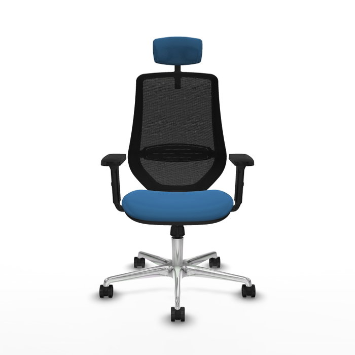 PIQUERAS Y CRESPO Silla de oficina Mardos con Mecanismo Sincro, Azul claro y Negro