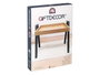 Giftdecor Mesa Auxiliar Patas Negras Madera MDF Marron y Negro 48x35x7.5 cm (Set de 4)