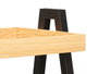 Giftdecor Mesa Auxiliar Patas Negras Madera MDF Marron y Negro 48x35x7.5 cm (Set de 4)