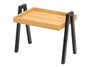 Giftdecor Mesa Auxiliar Patas Negras Madera MDF Marron y Negro 48x35x7.5 cm (Set de 4)