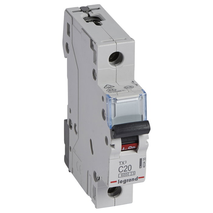 LEGRAND Interruptor magnetotérmico TX3 C 20A 1 polo LEGRAND Interruptor magnetotérmico TX3 C 20A 1 polo
