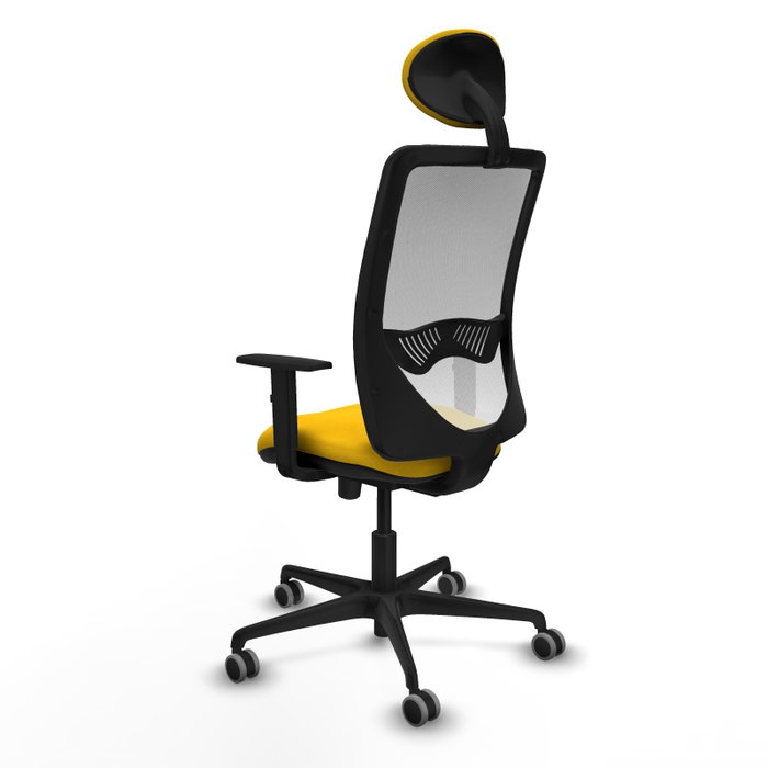 PIQUERAS Y CRESPO Silla de oficina Zulema con mecanismo Sincro/Traslack Amarillo y Blanco