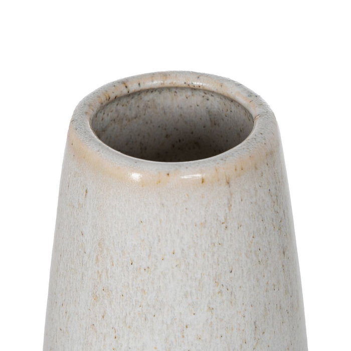 Ixia Jarrón de Cerámica Beige 21,80 x 21,80 x 40 cm