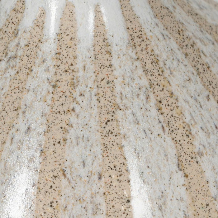 Ixia Jarrón de Cerámica Beige 21,80 x 21,80 x 40 cm