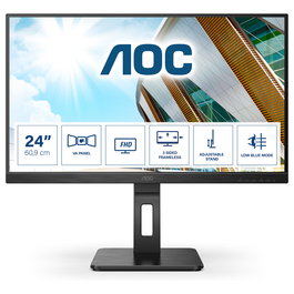 AOC Monitor 24P2QM 23.8' Full HD Multimedia - Monitor profesional para uso intensivo