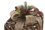 DKD Home Decor Regalo Navidad Natural Ratan LED Set de 3 Piezas Dimensiones 28 x 31 x 28 cm