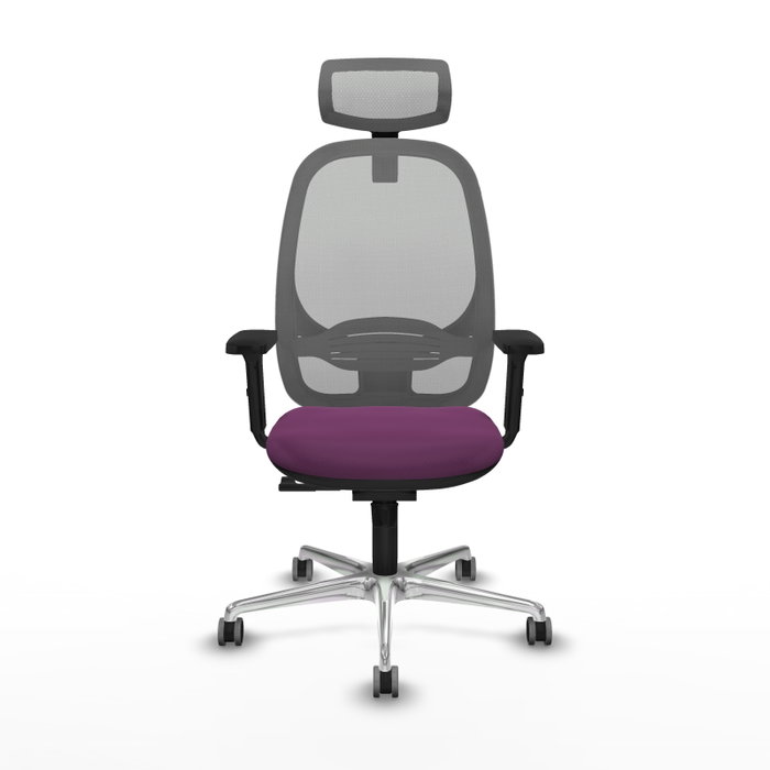 PIQUERAS Y CRESPO Silla de oficina Cilanco con mecanismo Sincro, Morado y Gris