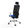 PIQUERAS Y CRESPO Silla de oficina Horna con mecanismo Sincro, Azul y Negro