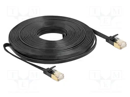 DeLOCK Cable de red Cat7 plano RJ45 de 10 m negro