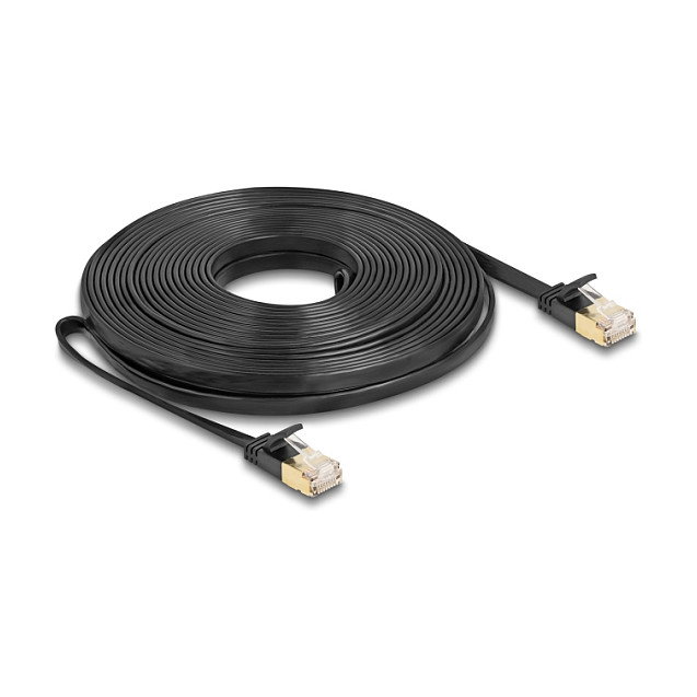 DeLOCK Cable de red RJ45 Cat.6A/Cat.7 plano 10 m negro DeLOCK Cable de red RJ45 Cat.6A/Cat.7 plano 10 m negro