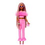 Barbie Muñeca Deluxe Con Trenzas Hyv28, Conjunto Rosa, Tacones, Gafas de Sol, Bolso, Joyas, Multilingüe