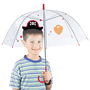 Entre Temps Paraguas Infantil Diámetro 62 cm Transparente Dibujos Pirata Princesa Indio Original Divertido