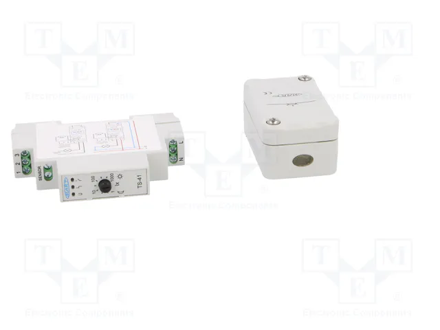 MART TS-41-4 Interruptor de crepúsculo para raíl DIN 230VAC SPDT 16A