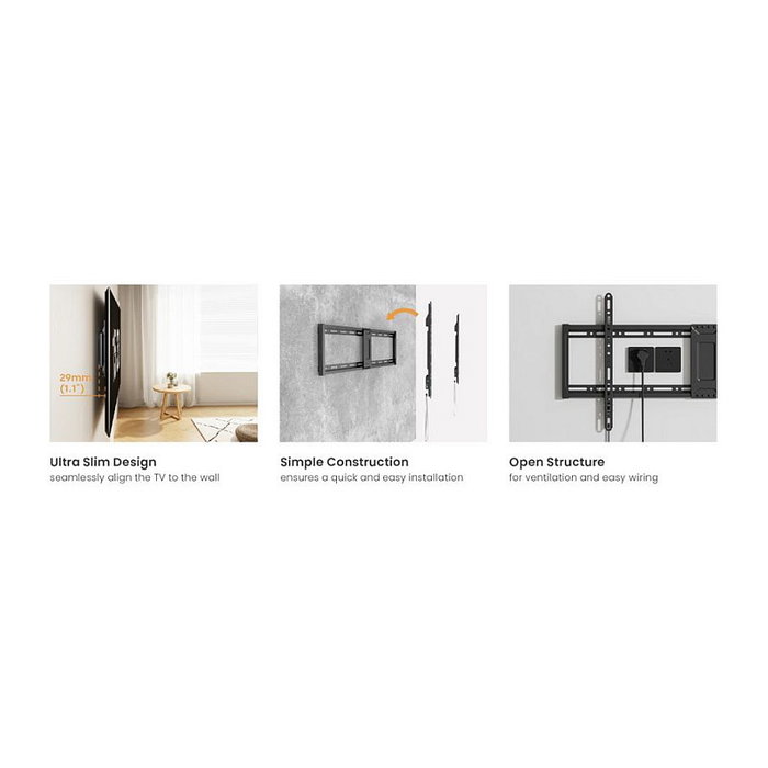 Equip 650360 Soporte de pared fijo para pantalla 43"-95" VESA max 800x400 75kg Equip 650360 Soporte de pared fijo para pantalla 43"-95" VESA max 800x400 75kg
