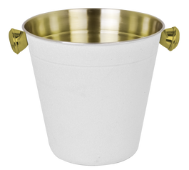 DKD Home Decor Cubitera Inox 17x14x13 Rugoso Blanco