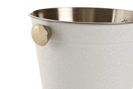 DKD Home Decor Cubitera Loft Blanco Dorado 14 x 13 x 17 cm