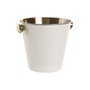 DKD Home Decor Cubitera Inox 17x14x13 Rugoso Blanco