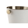 DKD Home Decor Cubitera Inox 17x14x13 Rugoso Blanco