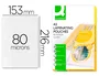 Q-connect Bolsa de plastificar 153 x 216 mm 80mc DIN A5 Caja 100 unidades Consumible plastificadora