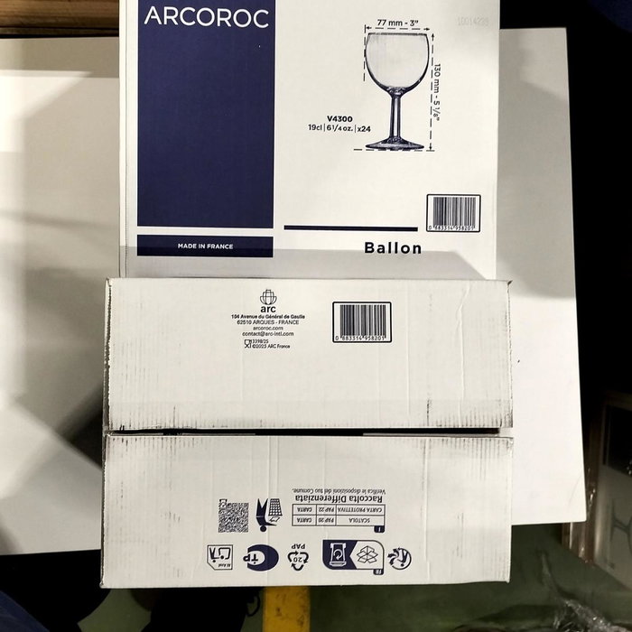 Arcoroc Caja de 24 Copas de Vino Ballon 19cl en Vidrio Transparente Arcoroc Caja de 24 Copas de Vino Ballon 19cl en Vidrio Transparente