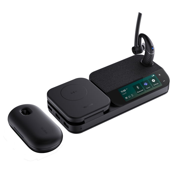 Yealink BH71-WORKSTATION-PRO Auriculares Inalámbricos para Oficina/Centro de Llamadas Color Negro