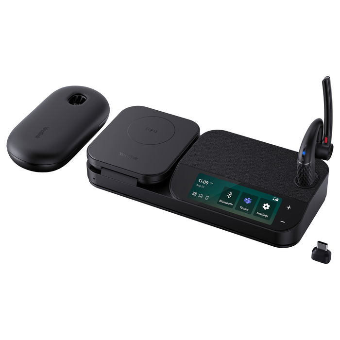 Yealink BH71-WORKSTATION-PRO Auriculares Inalámbricos para Oficina/Centro de Llamadas Color Negro