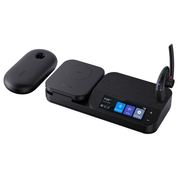 Yealink BH71-WORKSTATION-PRO Auriculares Inalámbricos para Oficina/Centro de Llamadas Color Negro