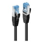 LINDY Cable de Red Patch Cord Cat6A S/FTP RJ45 1m Negro, Categoría Ea, TPE, UL - Referencia 47412