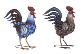 DKD Home Decor Figura de Metal Gallo Multicolor
